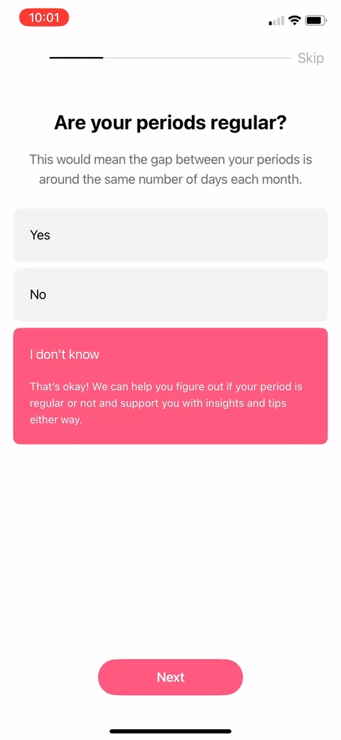 Flo onboarding screen 27