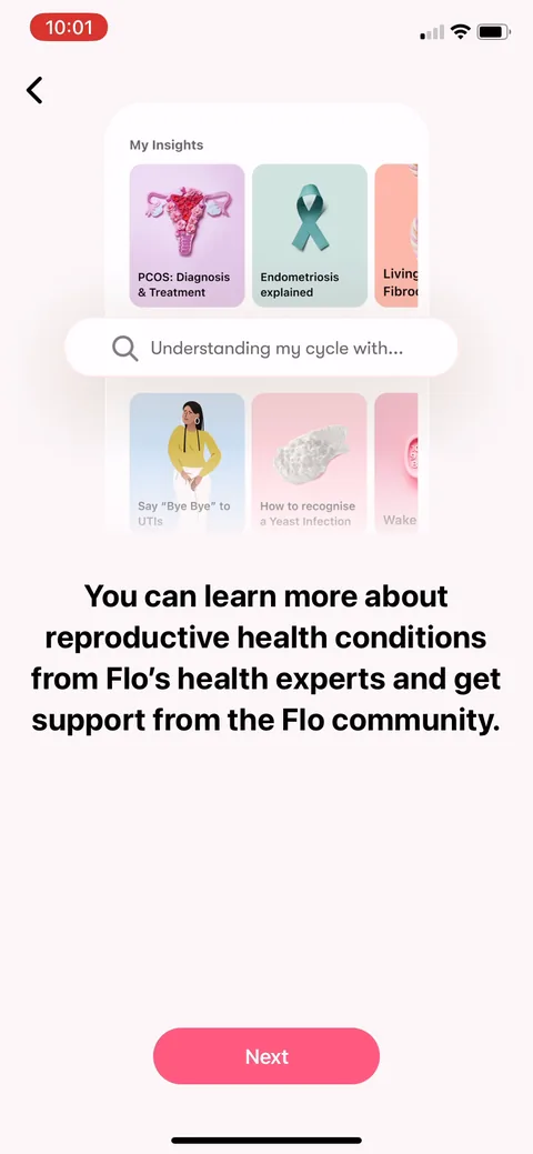 Flo onboarding screen 38