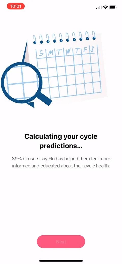 Flo onboarding screen 41