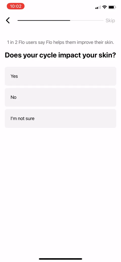 Flo onboarding screen 67