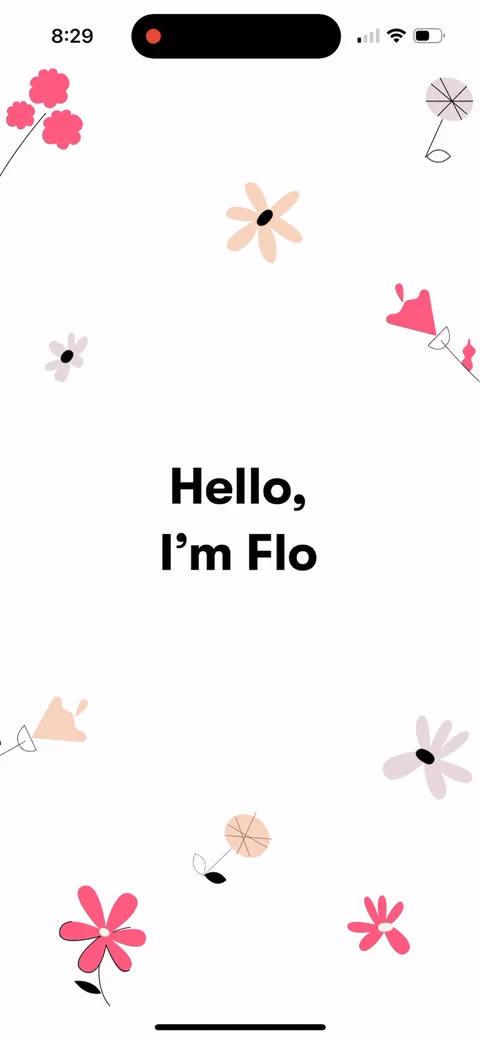 Flo onboarding screen 1