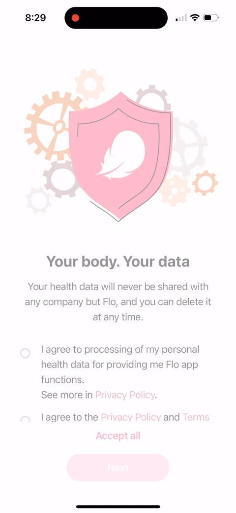 Flo onboarding screen 3