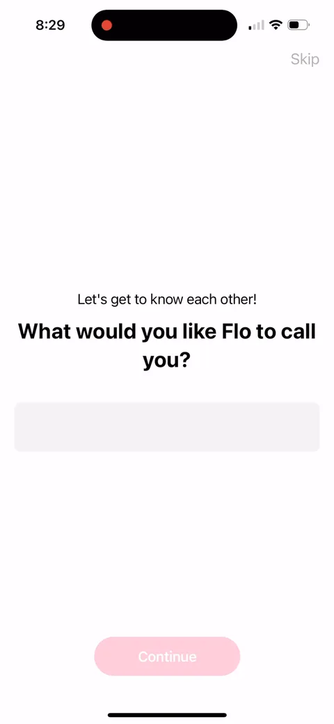 Flo onboarding screen 5