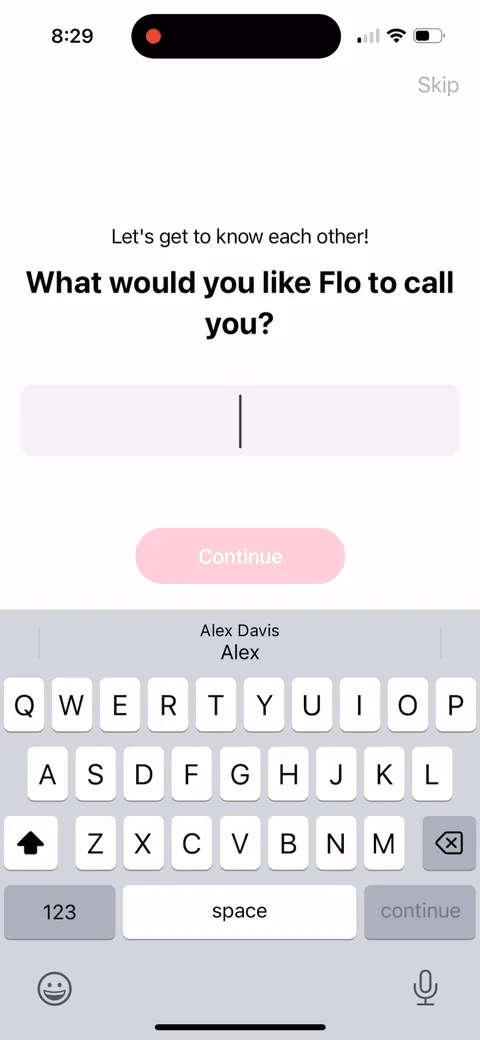 Flo onboarding screen 6