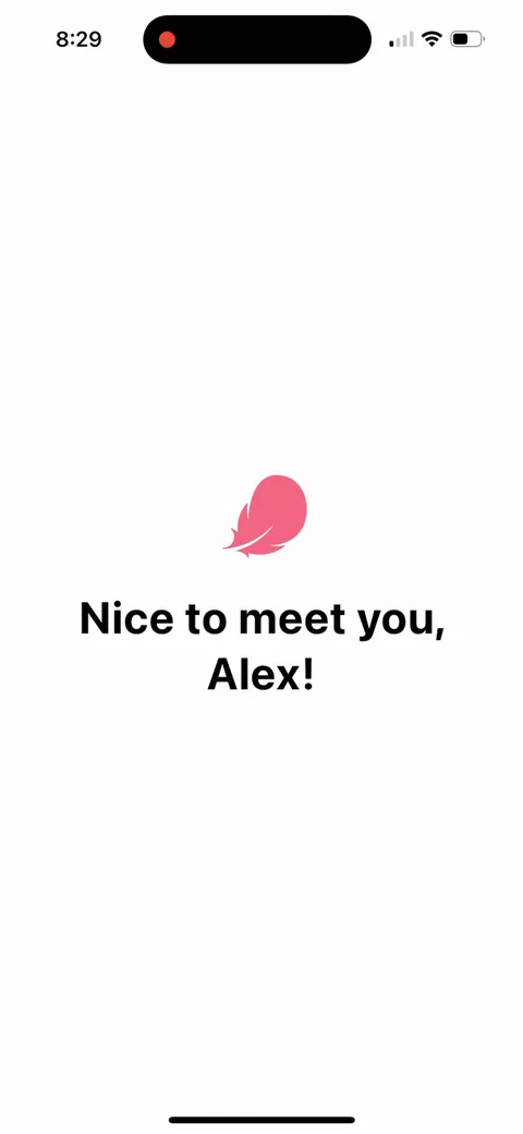 Flo onboarding screen 7: 