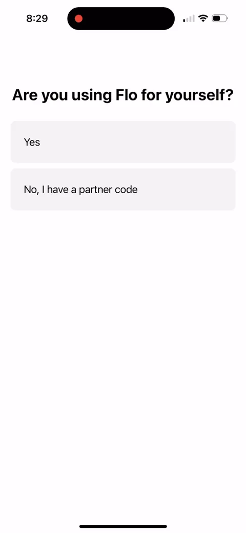Flo onboarding screen 8