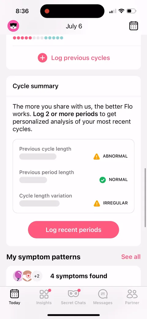 Flo onboarding screen 112