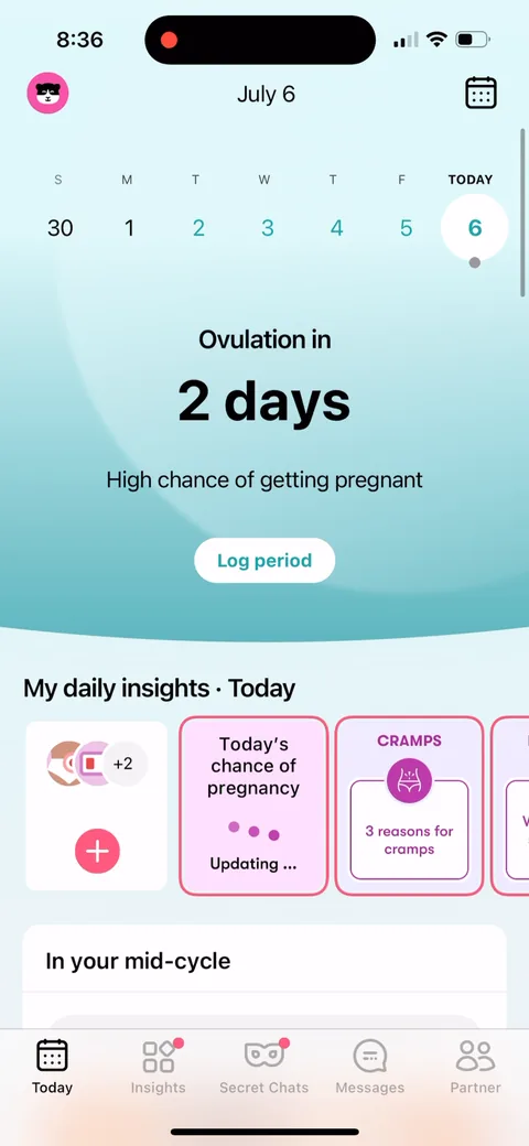 Flo onboarding screen 118