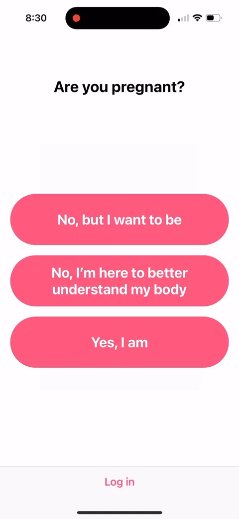 Flo onboarding screen 12: 