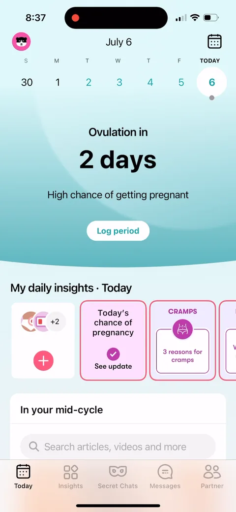 Flo onboarding screen 137