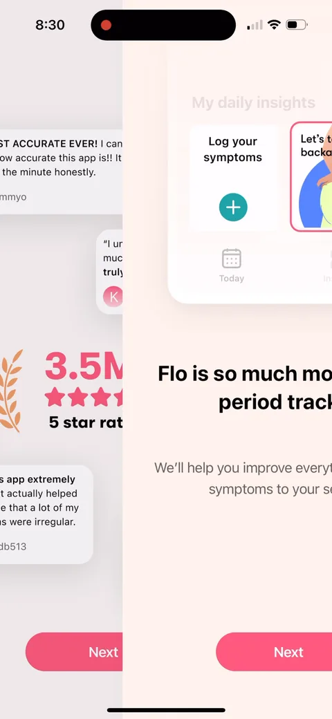 Flo onboarding screen 20