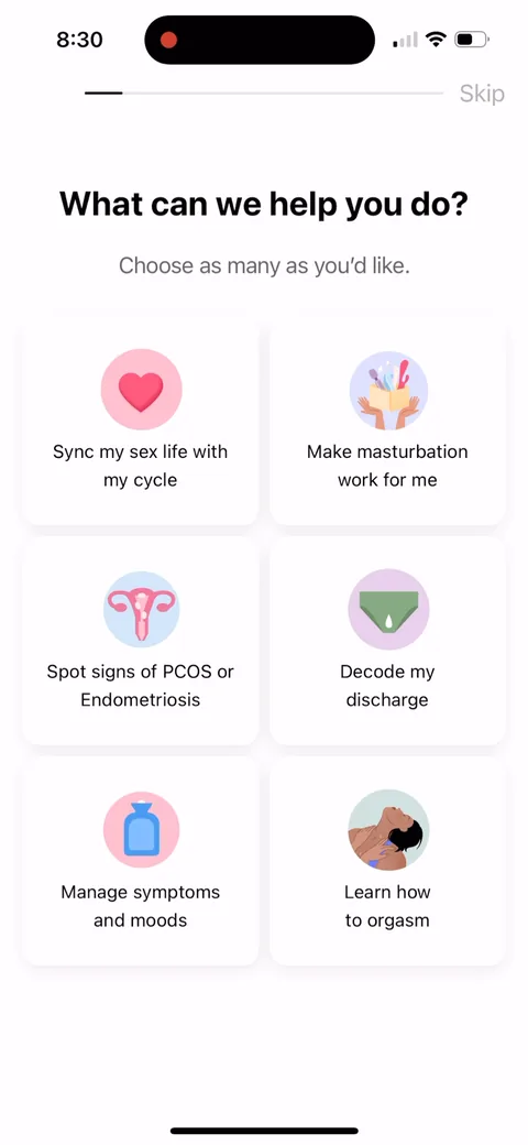 Flo onboarding screen 22