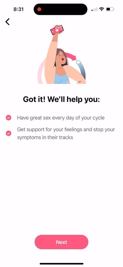 Flo onboarding screen 23