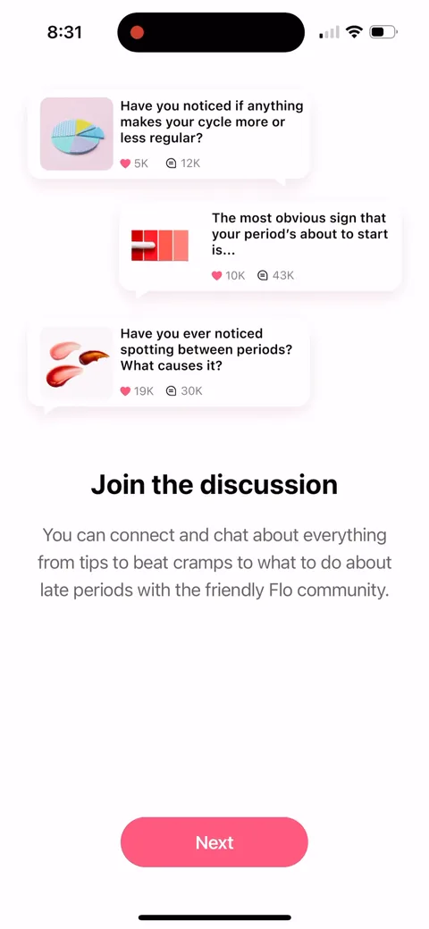 Flo onboarding screen 26