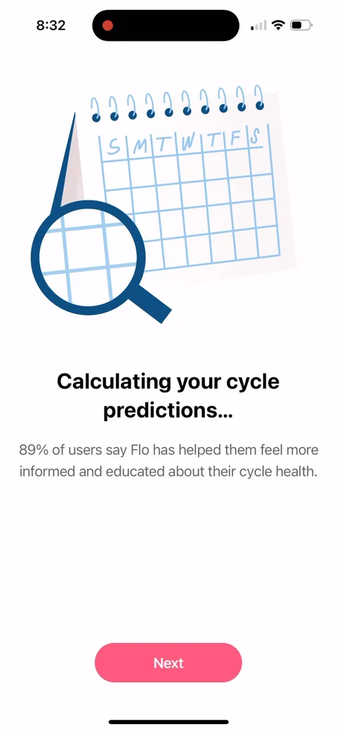 Flo onboarding screen 37: 