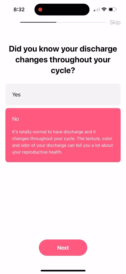 Flo onboarding screen 42