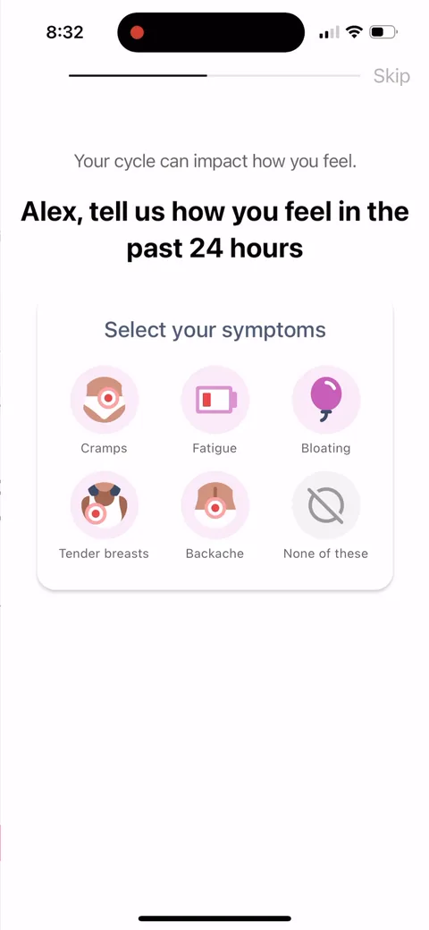 Flo onboarding screen 45