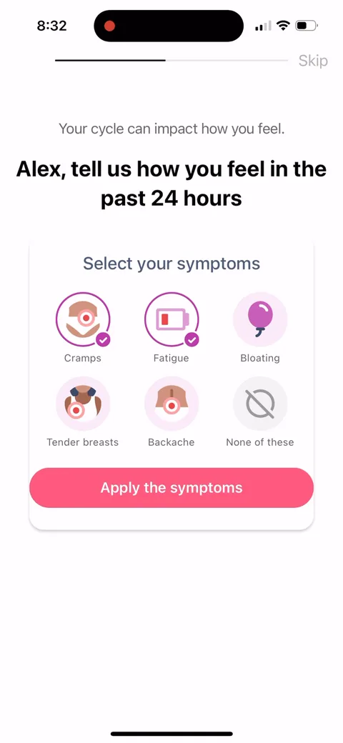 Flo onboarding screen 46