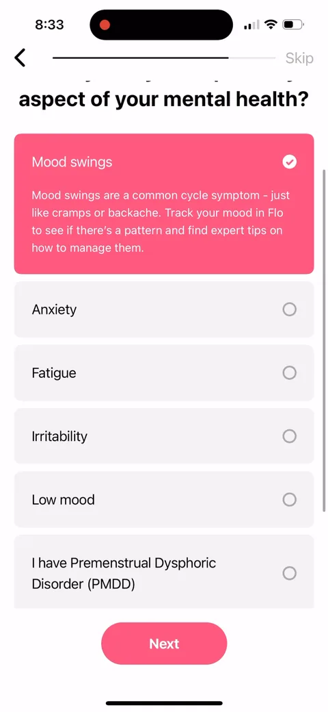 Flo onboarding screen 59