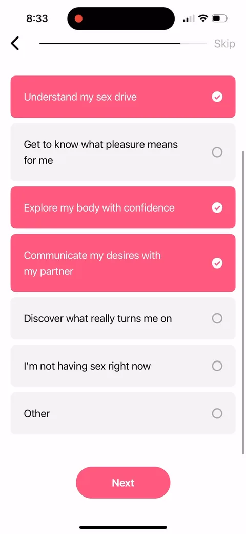 Flo onboarding screen 65
