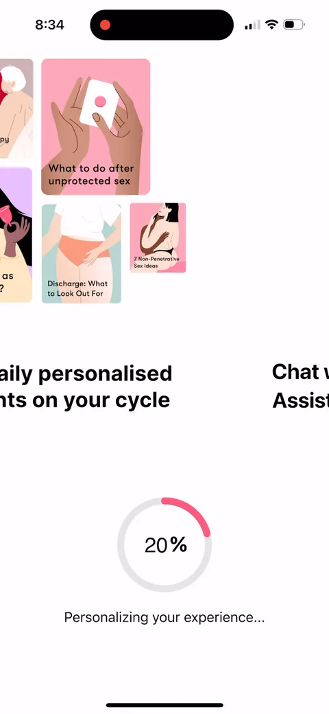 Flo onboarding screen 76