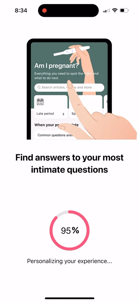 Flo onboarding screen 81