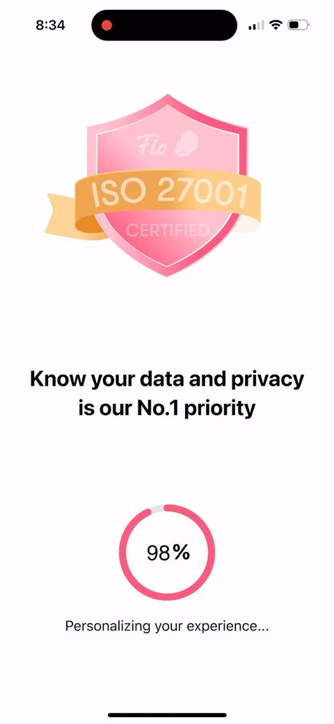 Flo onboarding screen 83
