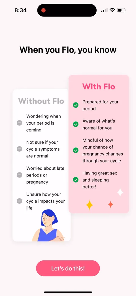 Flo onboarding screen 84: 