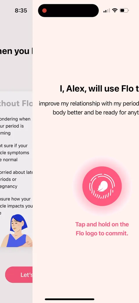 Flo onboarding screen 85: 