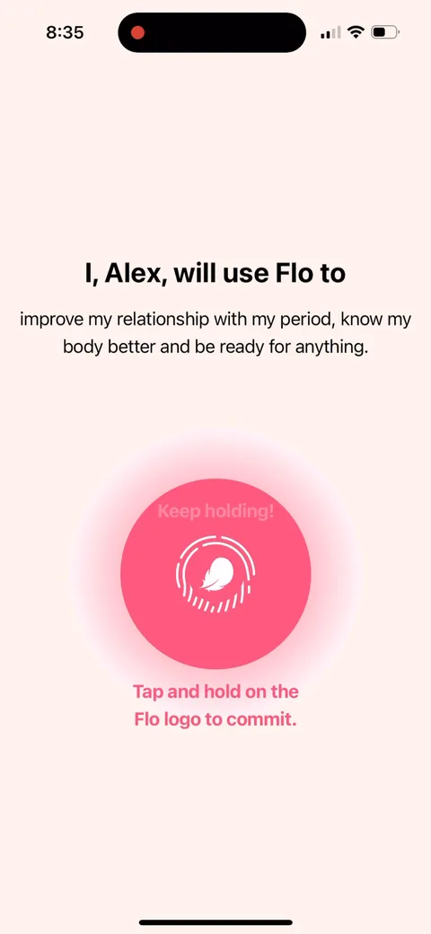 Flo onboarding screen 86