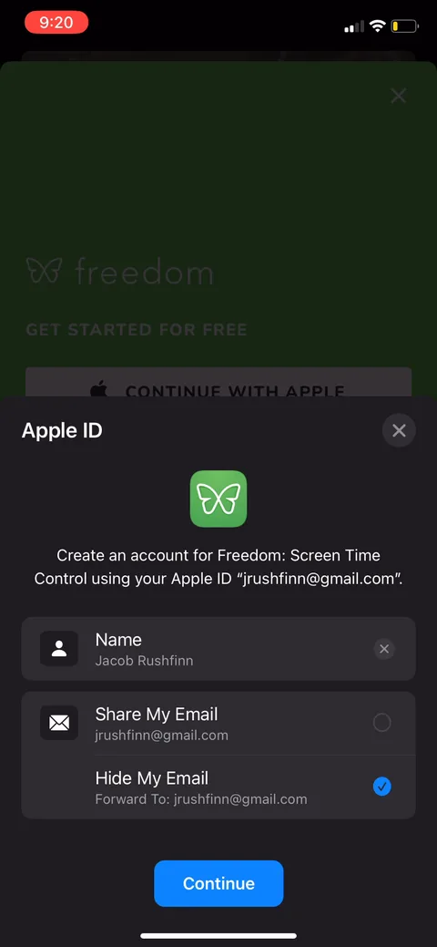 Freedom onboarding screen 3