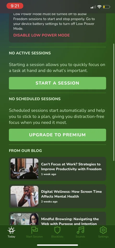 Freedom onboarding screen 19