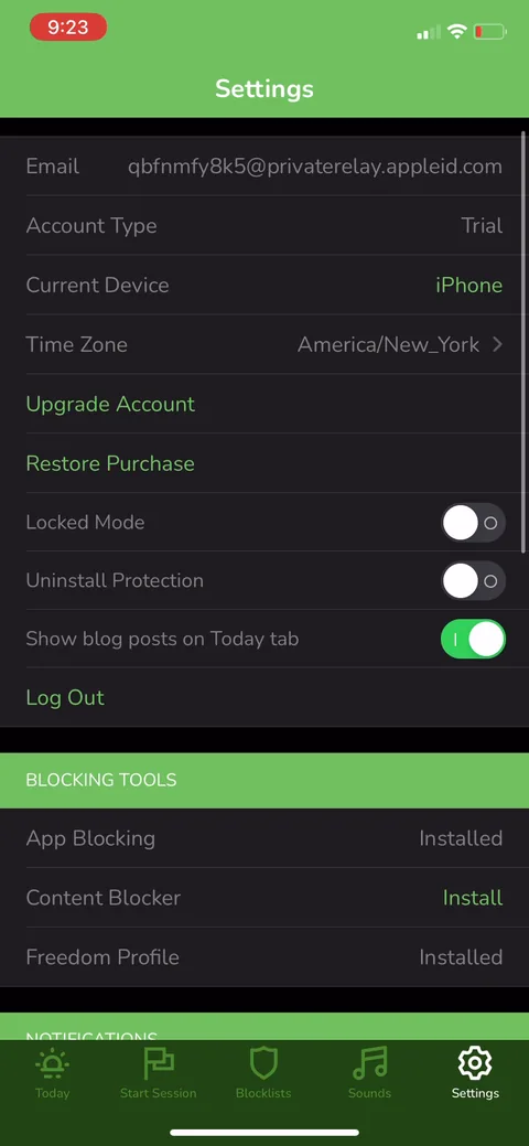 Freedom onboarding screen 49
