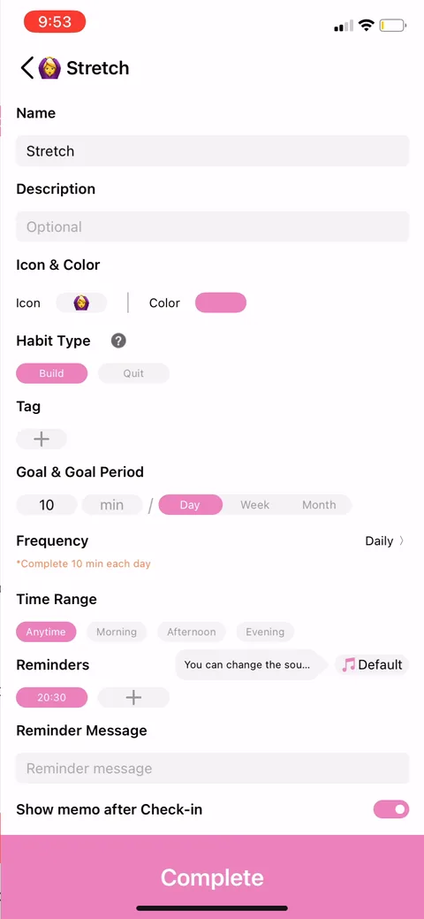 Habit Tracker onboarding screen 9