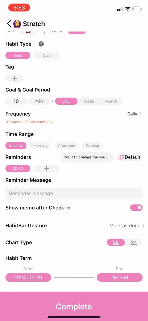 Habit Tracker onboarding screen 10