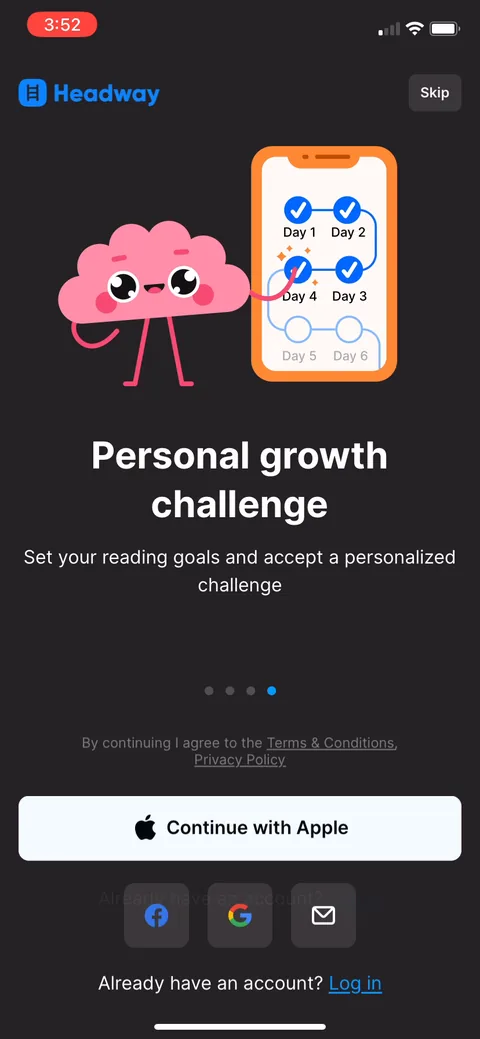 Headway onboarding screen 3