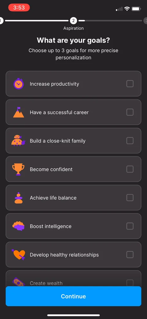 Headway onboarding screen 17: 
