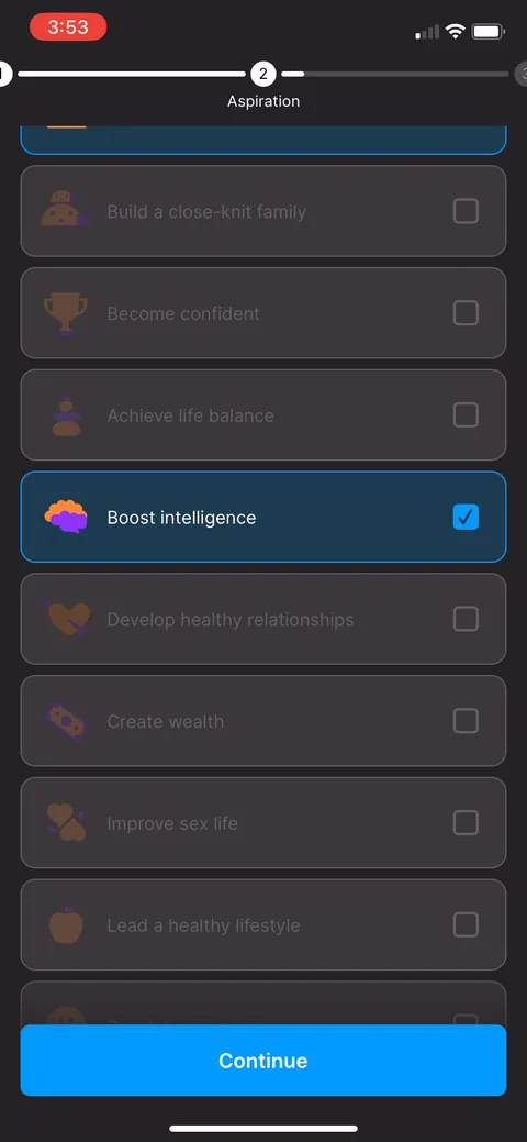 Headway onboarding screen 20