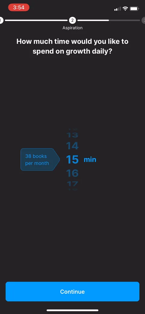 Headway onboarding screen 25: 
