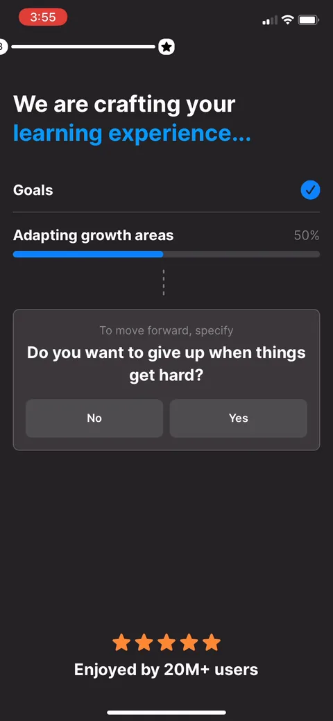 Headway onboarding screen 48