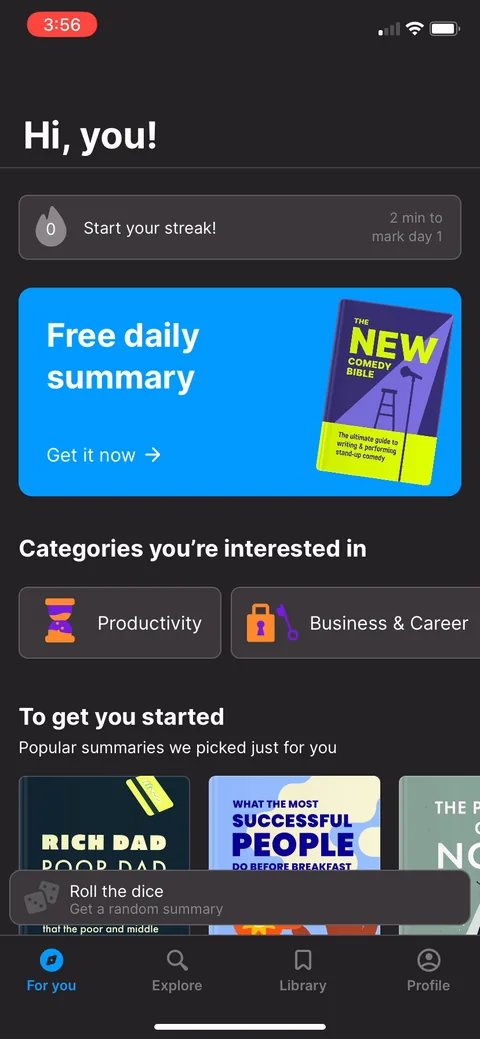 Headway onboarding screen 60