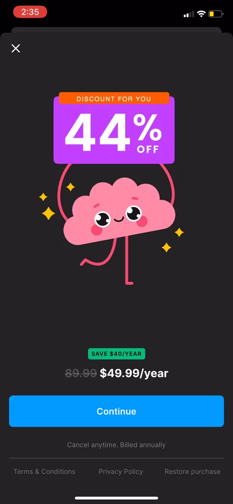 Headway onboarding screen 101