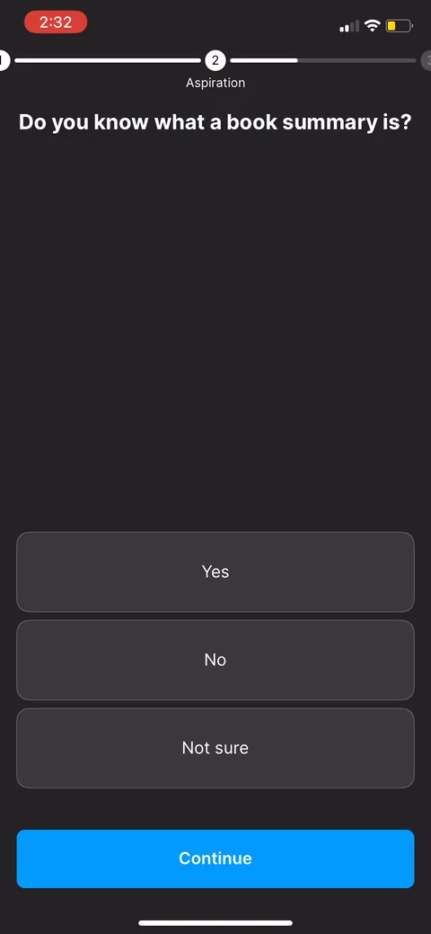 Headway onboarding screen 18