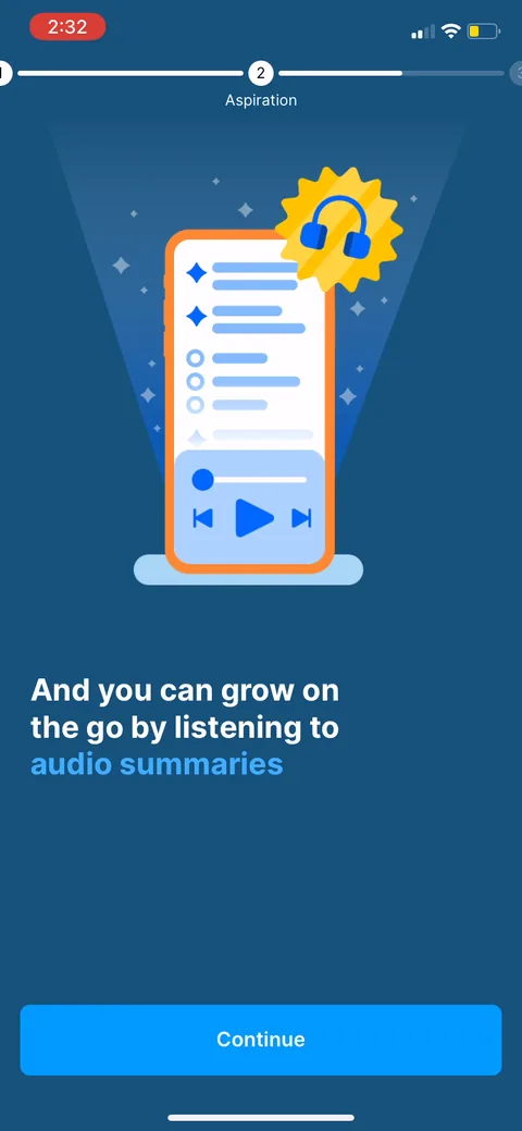 Headway onboarding screen 20