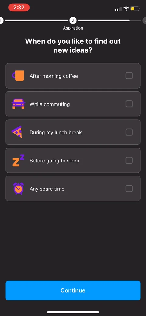 Headway onboarding screen 22