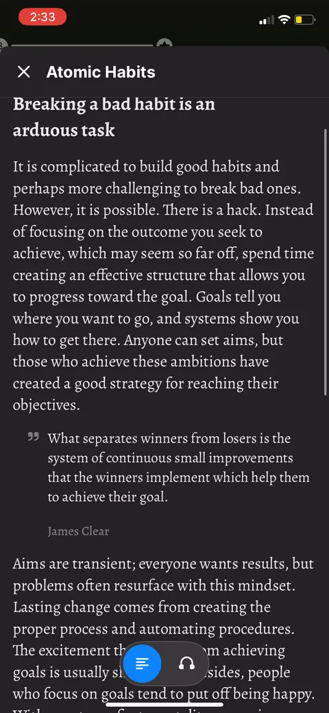 Headway onboarding screen 38