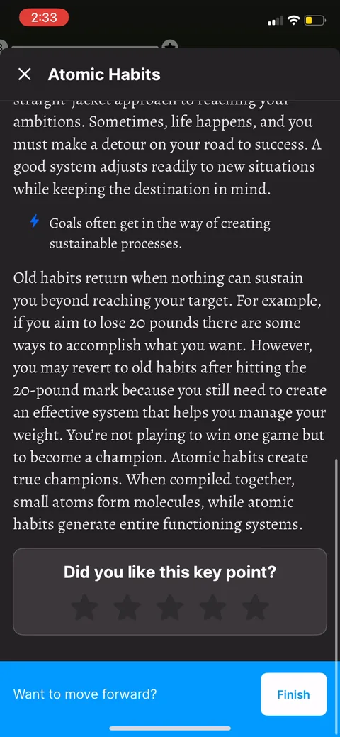 Headway onboarding screen 40
