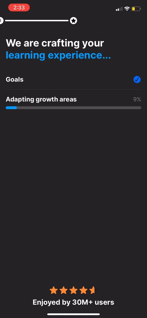 Headway onboarding screen 44