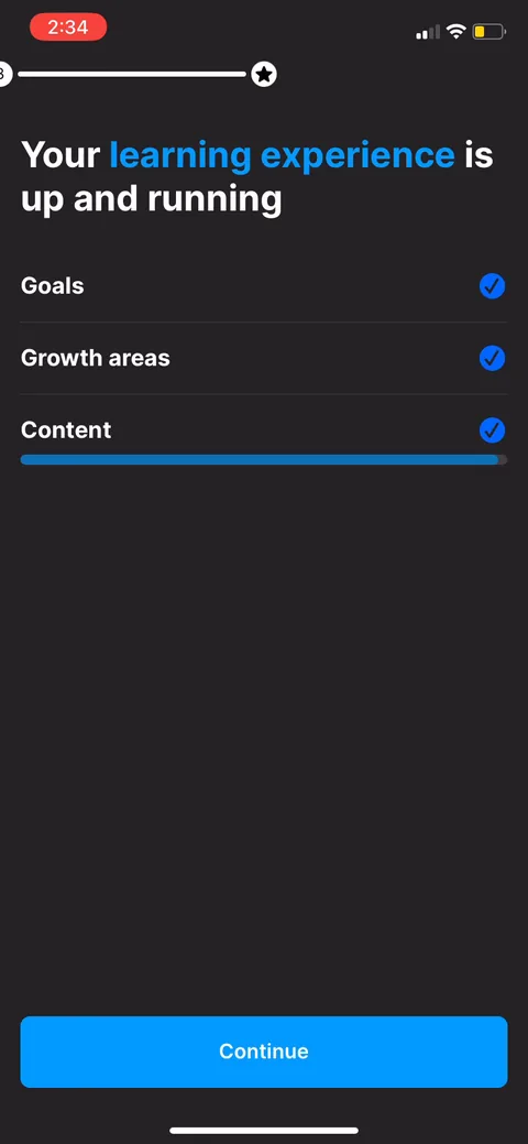 Headway onboarding screen 48