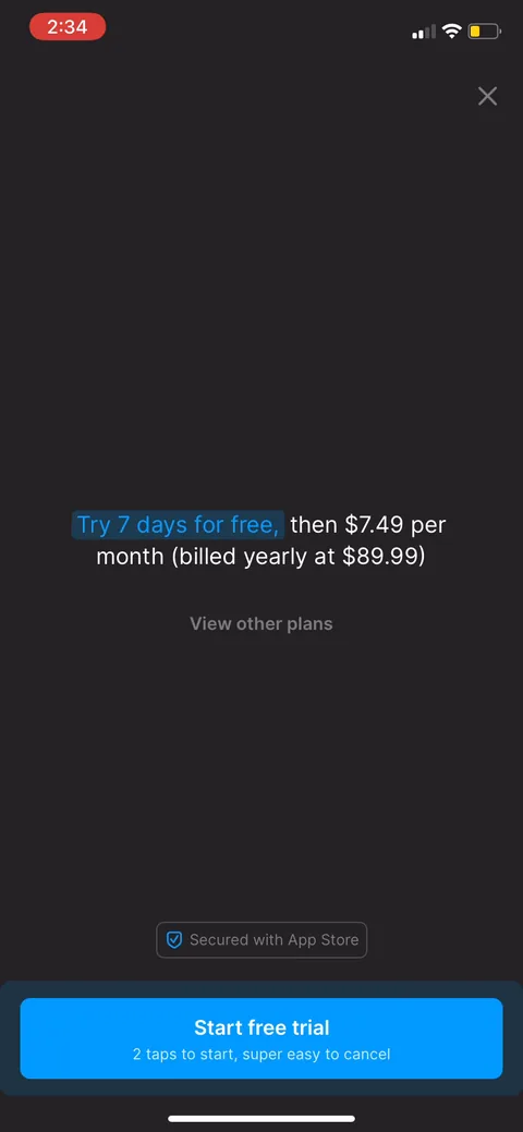 Headway paywall with pricing, onboarding screen 55